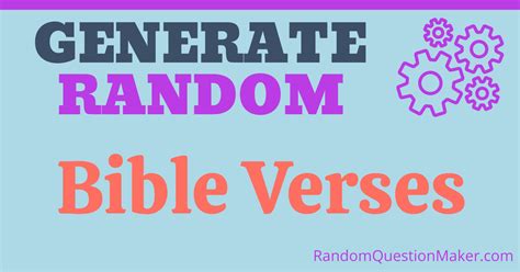 random bibleizer|Random Verse Generator .